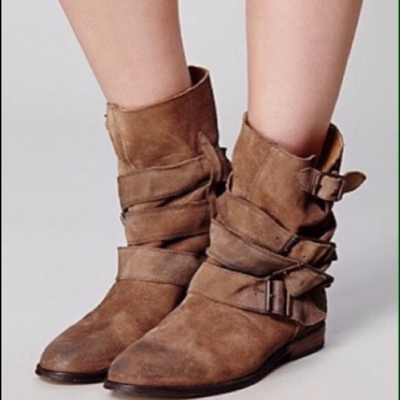 Free People Shoes - Free People “Sunbelt” Suede Leather Slouch Boots